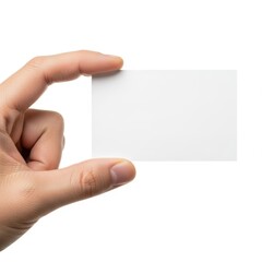 Obraz premium Hand holding blank transparent card