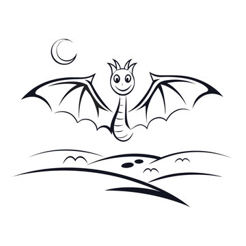 silhouette of a friendly dragon flying over rollin (2)(9)
