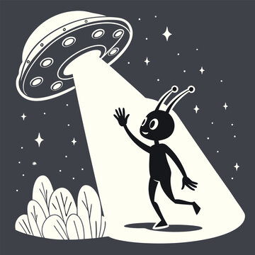 silhouette of a friendly alien waving with antenna (1)