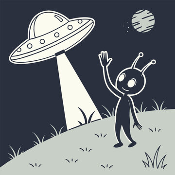 silhouette of a friendly alien waving with antenna (1)(3)