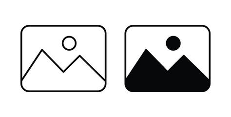 Image icon pack flat black, Editable line icons © Tareem
