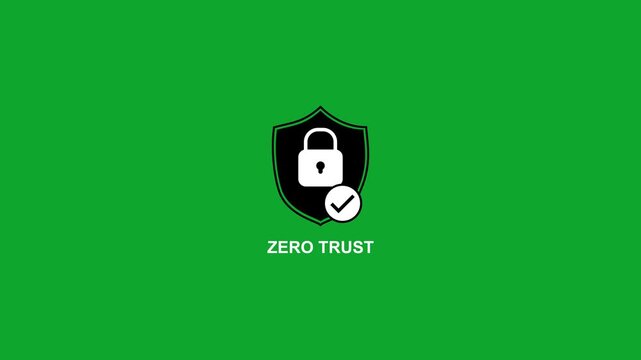 Zero Trust Security Shield Cyber Protection Animation