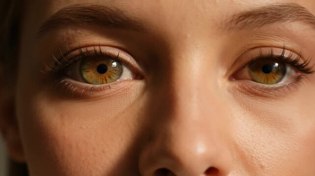 Clean vector close-up of woman's eyes, isolated on a minimal environment