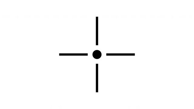 Camera Focus Reticle Overlay with Alpha Channel Seamless 4K Loop