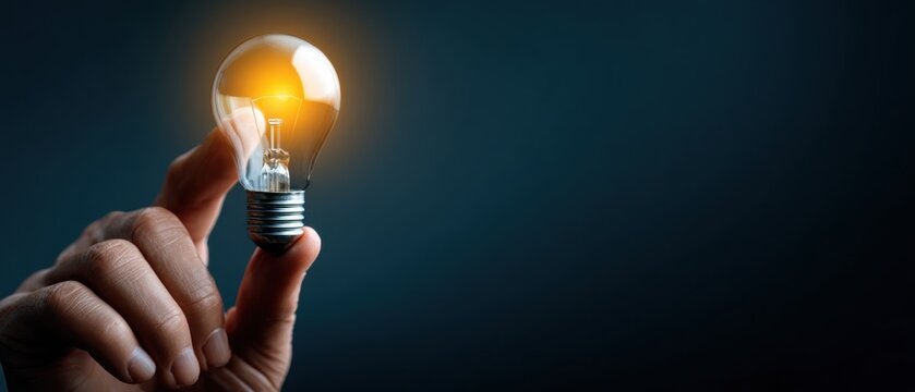 Creative close-up of innovative light bulb concept studio photography