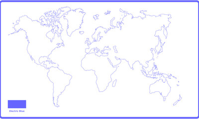 Naklejka premium World Map Vector Flat Minimal Geography Design
