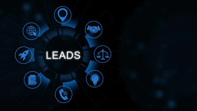 Enterprise sales dashboard powered by Lead Engine system with secure performance monitoring  4 k video animation