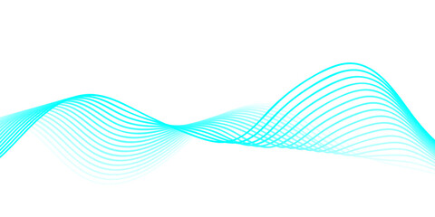 Fototapeta premium Abstract blue wave vector design featuring digital technology motion and flowing gradient lines on a light artistic background
