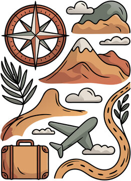 Travel Adventure Icon Set