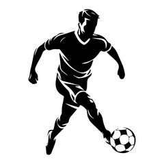 Naklejka premium football player, silhouette, sports, world football, festival, vector, transparent background, soccer, football, ball, sport, player, game, kick, footballer, athlete, team, goal, competition, action, 