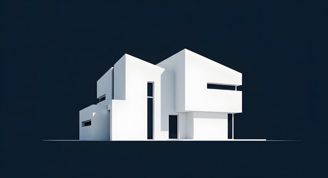 House icon silver gray color on black background, Housing project concept. 3d illustration