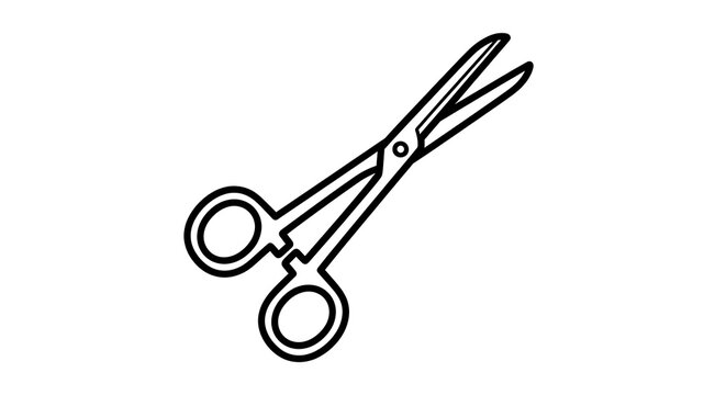 Scissors Cutting Tool Illustration.