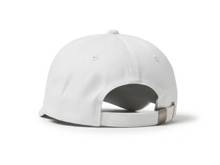 Obraz premium Minimalist white baseball cap with adjustable closure