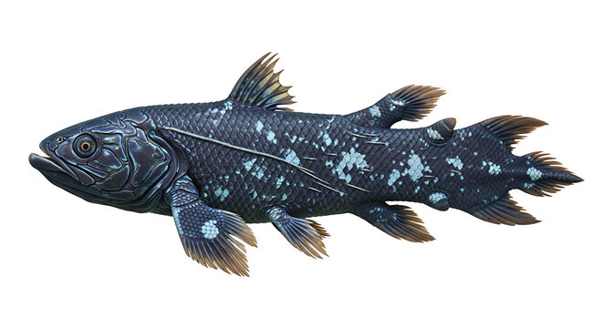 Extinct Coelacanth Fish A Living Fossil with Unique Lobed Fins and Bizarre Appearance