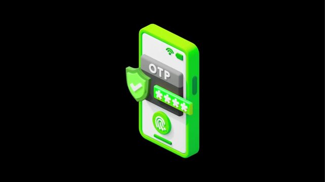 A green and white phone with a shield on it