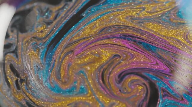 Abstract fluid art extreme action, colorful swirls and eddies creating mesmerizing patterns
