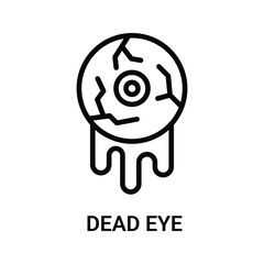 Obraz premium Dead Eye Icon with Simple Line Style for Design Element