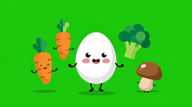 Cute food characters.