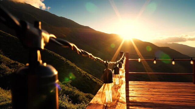 Deck Lights with Sunset Views.