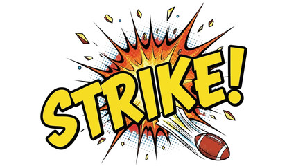 Comic Book Strike! American Football Impact Explosion Burst Effect © Cendol