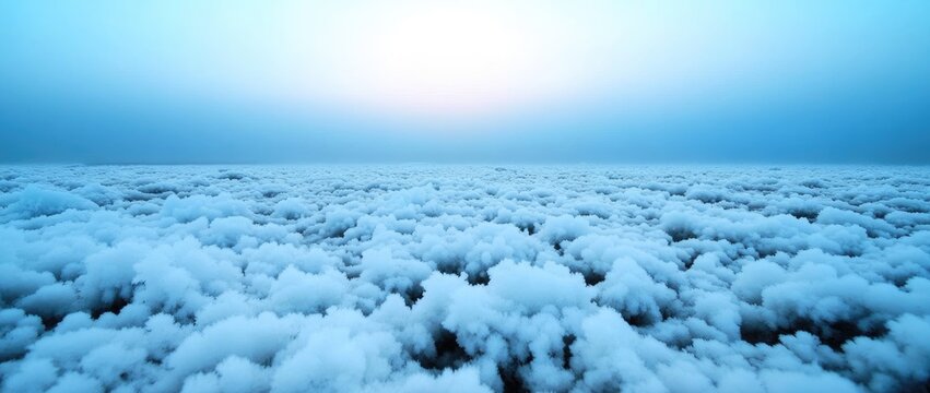 Vast snowscape winter landscape of frozen ground