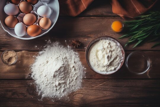 Cake making equipmen flour egg powder.