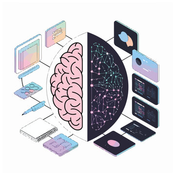 Isometric Collaborative Workspace with Neural Network and Creative Tools.