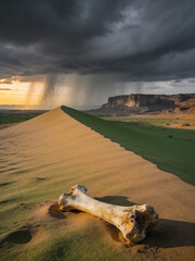 Naklejka premium Atmospheric Nature Sand Dune Textures at Golden Hour