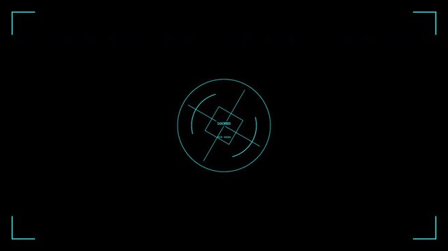 Sci Fi HUD Target Lock Radar System Overlay Alpha Channel