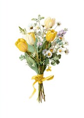 Fototapeta premium Elegant floral bouquet illustration.