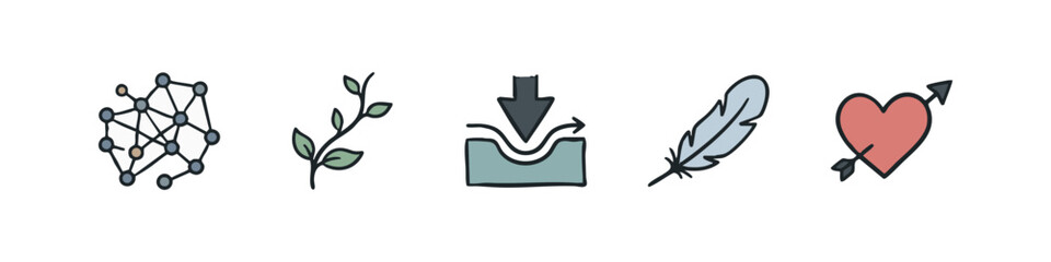 Obraz premium Doodle style medieval banner or pennant flag icon, for celebrations or announcements
