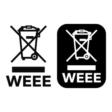 WEEE  Crossed Bin Symbol Icon