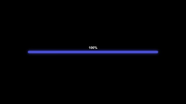 A blue horizontal progress bar with 71 percent completion on a Transparent background alpha, overlay