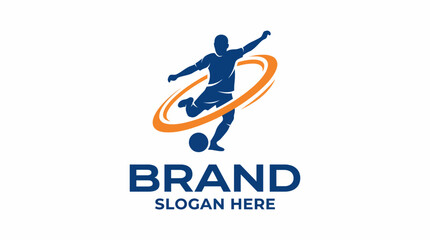 Obraz premium An exciting depiction of a soccer player in motion, capturing the energy and thrill of the game with a bold color palette, representing teamwork, athleticism, and sportsmanship.