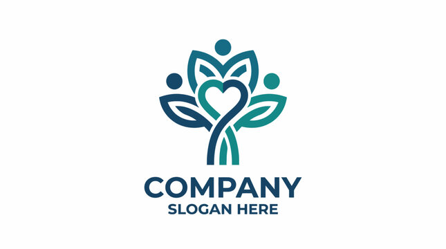 This image showcases a stylized tree intertwined with figures representing community support, unity, and environmental care, emphasizing growth and connection.