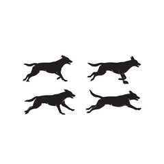 Fototapeta premium dog set silhouette ,dog set silhouette images ,dog set silhouette svg ,dog silhouette png