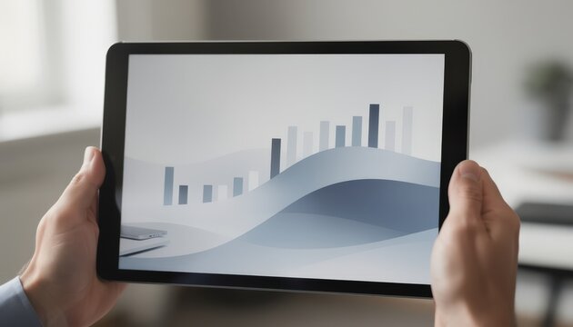 Focused view on a tablet screen displaying a government bonds index fund interface emphasizing low fees and stable returns with blurred portfolio details in the background.