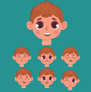 cute young boy school boy vector character happy kid child illustration avtar