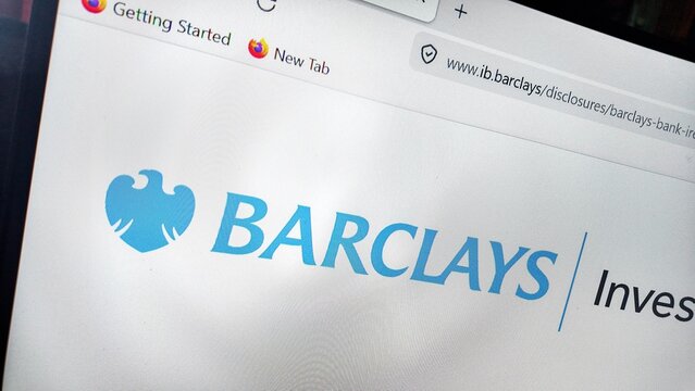 a computer screen with barclays bank website