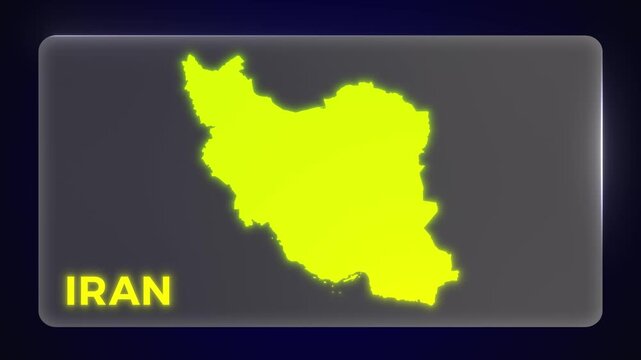 Simple Iran Map Intro Modern Template Glow Effect Explainer Documentary Style 4K Video	
