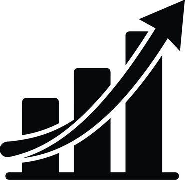A rising upward arrow symbolizing growth and progress.