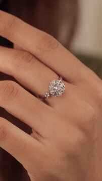 Diamond Turn round fancy silver engagemenet and party ring with beautyful ledy 