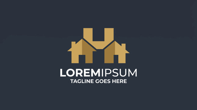 This captivating logo features a modern interpretation of a house symbol, expressing creativity and security, making it ideal for real estate or home service businesses.