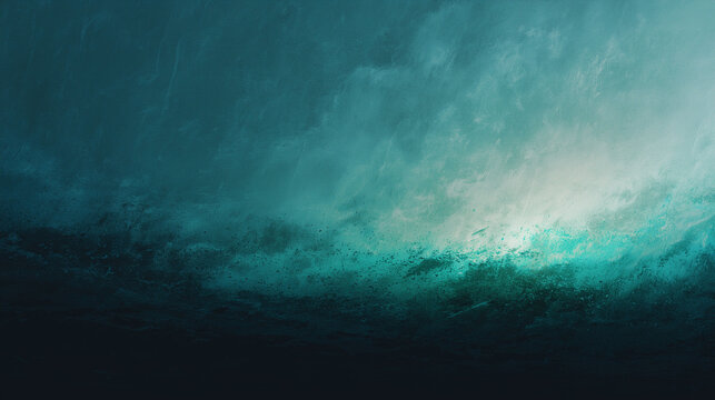 Soft turquoise gradient abstract background with smoky ethereal textures