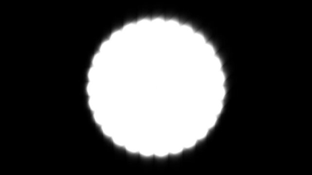4k 2D FX circle blast fireworks, shockwave, energy burst, puff of smoke, glowing ellipse on black screen, perfect for cartoon game motion graphics effects, explosion line shape blast. 4k video