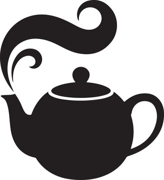 Teapot Steam Hot Drink Tea Minimal Vector Icon