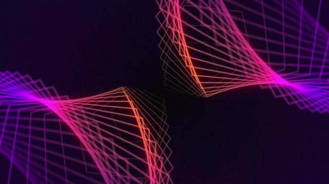 Abstract animated background with psychedelic shapes