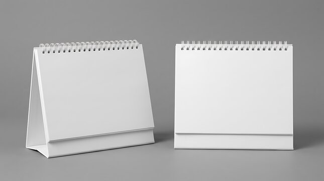 Blank Desk Calendars, White Notebooks, Spiral Bound Planners, Office Stationery