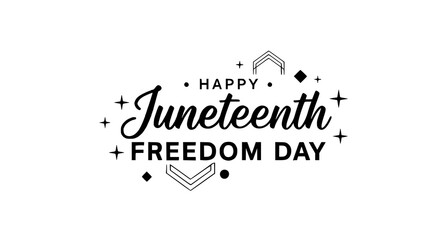Juneteenth freedom day typographic design with geometric accents © Kapilbiswas