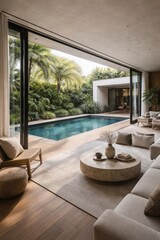 Fototapeta premium Luxurious indoor-outdoor living space